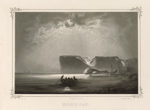 Nordcap. Illustrasjon hentet fra boken Norge fremstillet i Tegninger av Asbjørnsen, P.Chr. og utgitt av Chr. Tønsberg (no, 1848) 作者 彼得·巴尔克
