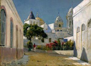 加的斯的城市景观 作者 Peder Monsted