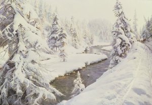 冬季景观，圣莫里茨 作者 佩德·蒙斯特