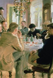 午餐时间，1883年 作者 Peder Severin Krøyer