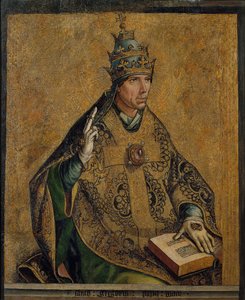教皇格雷戈里一世大帝 - 圣格雷戈里大帝 - 贝鲁圭特，佩德罗（1450-1503 年） - 约 1495 年 - 木板油画 - 85,5x70 - 巴塞罗那加泰罗尼亚国家艺术博物馆 作者 佩德罗·贝鲁格特