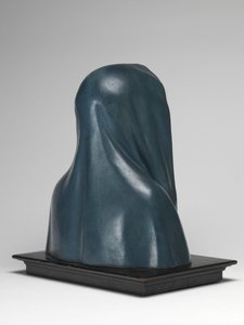 悲伤的处女Mater Dolorosa（多色木材，玻璃和动物毛）