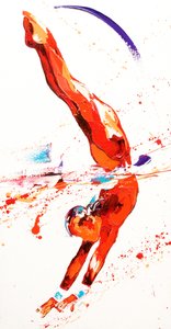 Gymnast Three, 2010 (oil on canvas) 作者 潘妮·沃登（Penny Warden）