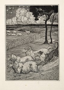 一只犬羊偷窃者，来自A Hundred Anecdotes of Animals，pub。 1924年