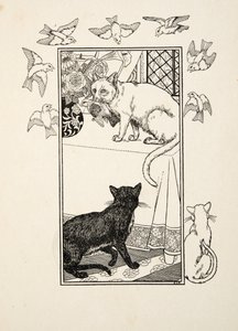 一个奇特的插曲，出自《一百个动物轶事》，出版。1924年（雕刻）。