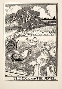 公鸡和宝石，来自阿索普的一百个寓言，pub.1903