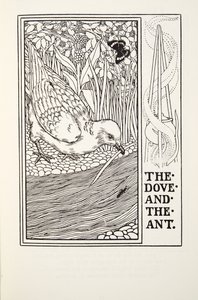The Dove and the Ant，来自Fontaine Fables，pub。 1905年