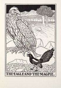 The Eagle and the Magpie，来自Fontaine Fables，酒吧。 1905年