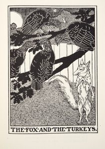 狐狸和火鸡，来自Fontaine Fables，酒吧。 1905年