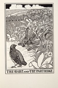 The Hare and The Partridge，来自Fontaine Fables，酒吧。 1905年 作者 Percy J. Billingshurst