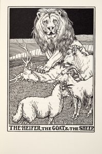 来自Fontaine Fables酒吧的小母牛，山羊和绵羊。 1905年 作者 Percy J. Billingshurst