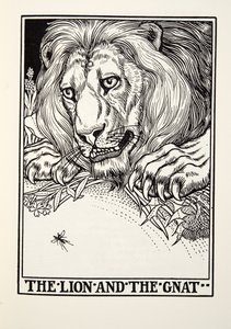 狮子和Gnat，来自Fontaine Fables，酒吧。 1905年