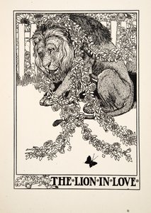 恋爱中的狮子，来自Aesop的一百个寓言，pub.1903