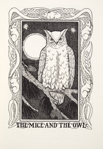 老鼠和猫头鹰，来自Fontaine Fables，酒吧。 1905年 作者 珀西·比林斯赫斯特（Percy J.