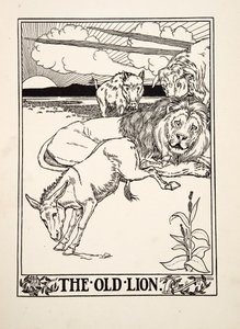 老狮子，来自阿索普的一百个寓言，pub.1903