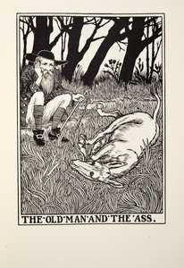 来自Fontaine Fables酒吧的The Old Man and the Ass。 1905年 作者 Percy J. Billingshurst