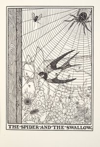 蜘蛛和燕子，来自Fontaine Fables，酒吧。 1905年 作者 珀西·比林斯赫斯特（Percy J.