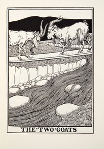 两只山羊，来自Fontaine Fables，酒吧。 1905年 作者 珀西·比林斯赫斯特（Percy J.