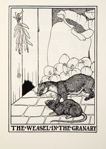 来自Fontaine Fables酒吧的粮仓中的黄鼠狼。 1905年