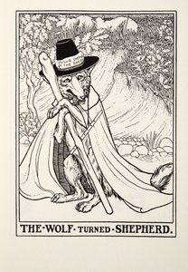 来自Fontaine Fables酒吧的Wolf Turned Shepherd。 1905年