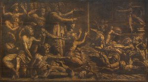 The crossing of the Red Sea 作者 佩里诺·德尔·瓦加（Perino del Vaga）