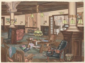 好莱坞酒店大堂，1902年
