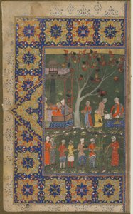 在花园里聚会 作者 Persian School