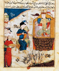 "蒙卡（或蒙克或曼古汗）（卒于1259年）觐见 "Tarih-i djahangusha