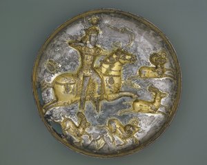 碗，伊朗，萨萨尼时期，4至5世纪（银和镀金） 作者 波斯学校
