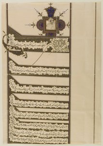 Firman（皇家法令），印有Muzaffar al-Din Shah Qaja的印章，1897年（纸上的墨水和黄金） 作者 波斯学校