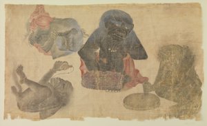 四个俘虏恶魔，1470-1500（wc和金丝） 作者 波斯学校