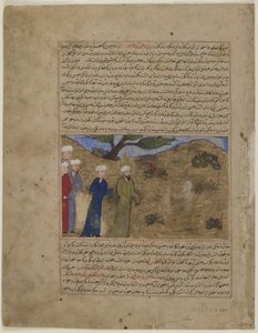耶稣和山姆，来自一位上议院的“ al-tawarikh”，约1425年 作者 波斯学校