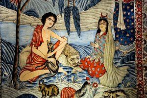 我与 Majnun 共度一夜 作者 波斯学校