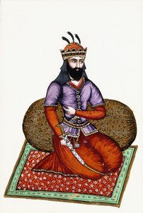 Shah Garshab的肖像，十九世纪 作者 波斯学校