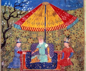 蒙古皇帝成吉思汗（Djengiz Khan）的代表 作者 波斯学校