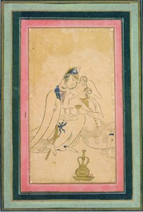 一对恋人》，约 1590 年，波斯语 作者 波斯学校