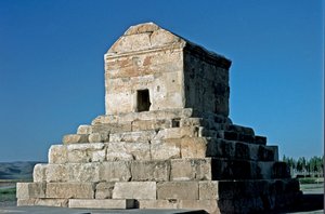 View of the tomb of Cyrus II, site of Pasargades, 6th century BC 作者 波斯学校