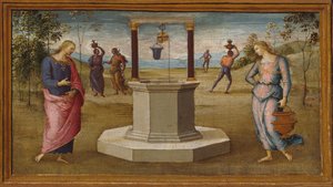 基督和撒玛利亚的女人，150005。 作者 Perugino