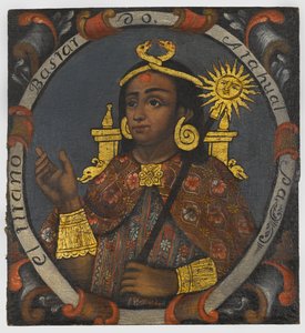 Atahualpa（c.1502-33）第14和最后一个印加国王，18世纪中期 作者 秘鲁学校