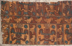 与神和鸟的布料，Tiahuanaco文化（纺织品）