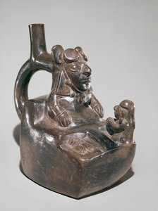 国王接受忠诚，Mochica（陶器） 作者 秘鲁学校