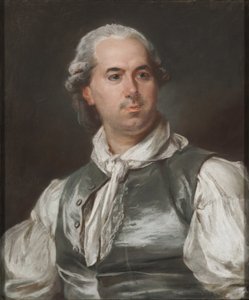休伯特·罗伯特 (1733-1808) 的肖像，由霍尔、彼得·阿道夫 (Pierre Adolphe) (1739-1793) 绘制。 纸上水粉。 尺寸：63.5x52.5 厘米。 斯德哥尔摩国家博物馆 作者 彼得·阿道夫·霍尔