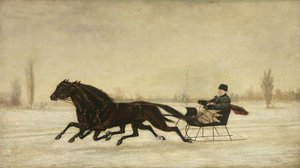 戴维·马什（David Marsh），1880年冬季风景中的马拉雪橇