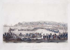 1853年7月14日，美国人首次登陆日本在戈尔哈马，