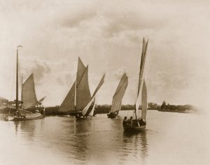 1885年在诺福克湖区的角落，生活与景观帆船比赛， 作者 彼得·爱默生和托马斯·古道尔