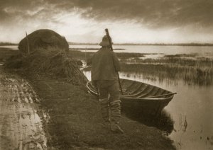 Marsh Man正在削减Schoof-stuff的途中，c.1886