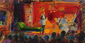 全世界都是舞台，2021 年（布面油画） 作者 彼得·格雷厄姆