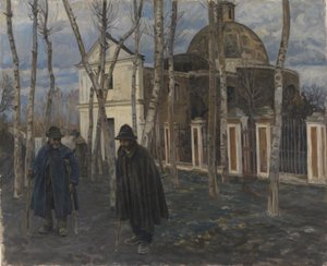 庞贝附近的圣朱利亚诺外的乞丐。1904-05 作者 彼得·汉森