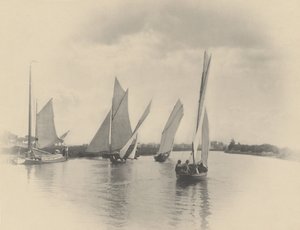 1885 年霍宁帆船比赛（照片） 作者 彼得·亨利·爱默生