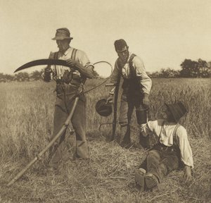在大麦收获，萨福克，1888年（照相凹版）